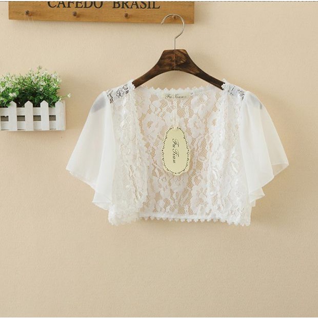 Kanavi Áo Khoác Ren Mỏng Màu Trơn Phong Cách Hàn Quốc Cho Nữ