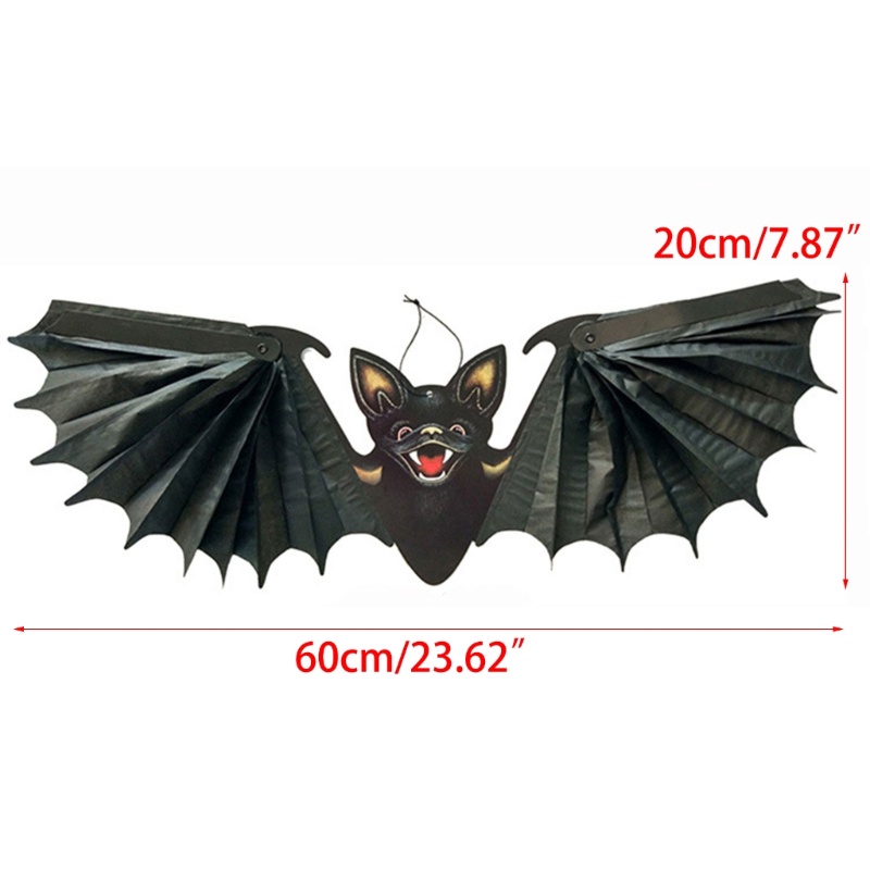 Wer Mặt Dây Chuyền Giấy Có Thể Gập Lại Hình Dơi Kinh Dị Trang Trí Tiệc Halloween