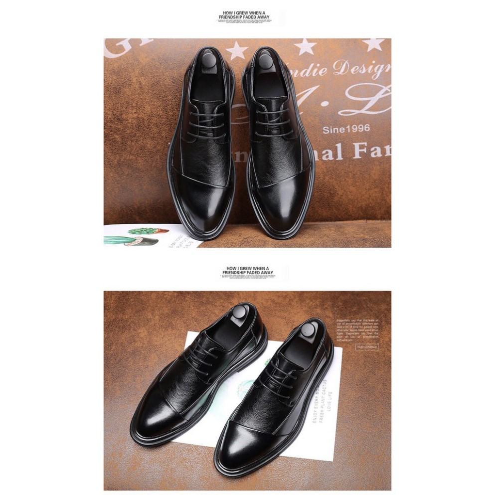 Freeship  Giày da nam tăng chiều cao 5cm SANG TRỌNG, ĐẲNG CẤP