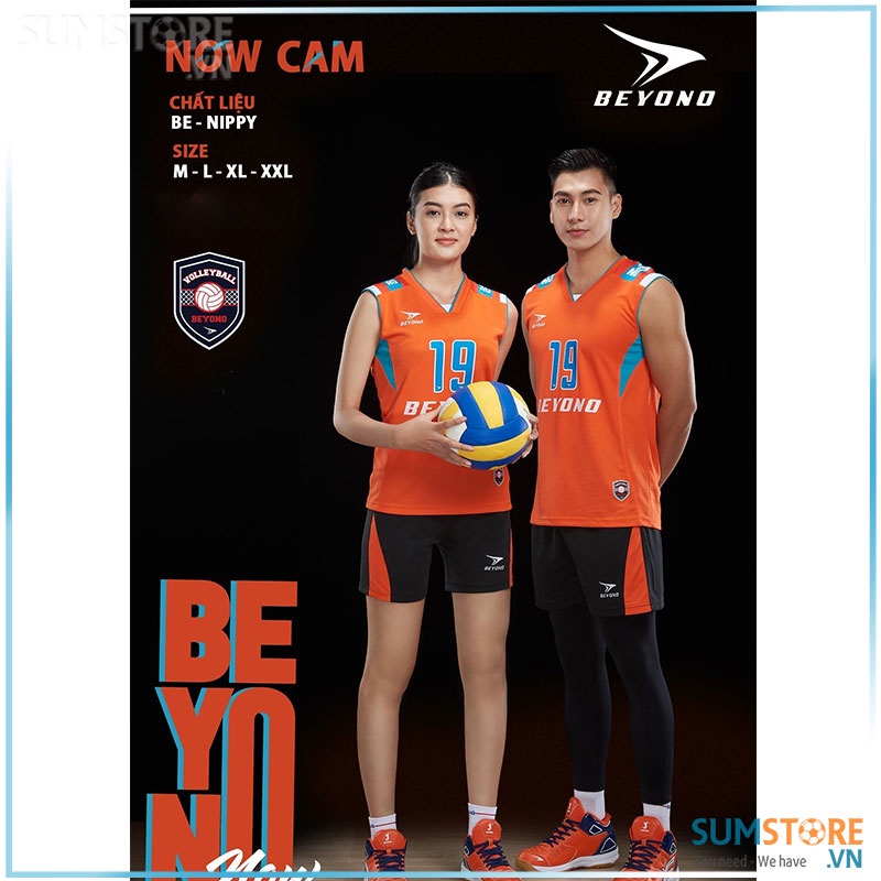 Beyono – Áo Bóng Chuyền Nam Nữ Now – Cam