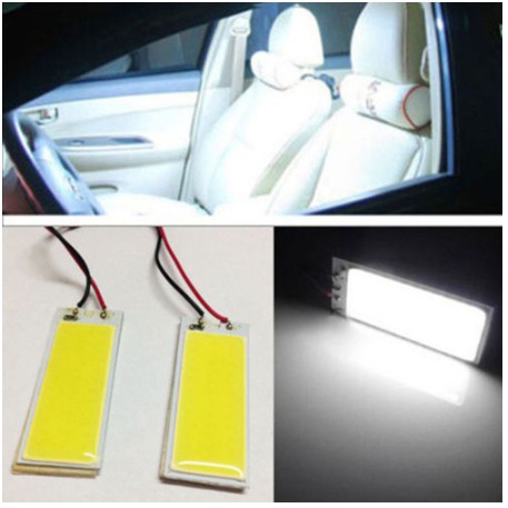 Bóng đèn LED trần siêu sáng COB 12V trắng nội thất đa năng tiện dụng dành cho xe hơi ô tô tương thích Toyota Vios