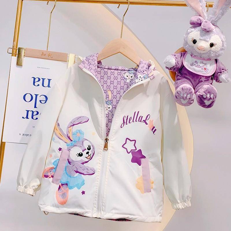 Stella Lou Áo Khoác cardigan Hai Mặt Họa Tiết Hoạt Hình Dễ Thương Cho Bé Gái
