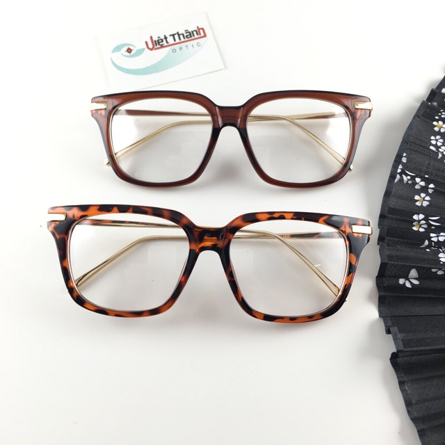 gọng Kính mắt cận vuông bản to chân vàng cho nam nữ làm cận viễn loạn theo yêu cầu 5011