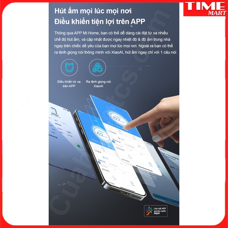 [CHÍNH HÃNG] Máy hút ẩm thông minh Xiaomi Deye 12L Z12A3. Hút siêu nhanh [TIME_MART siêu thị tiện ích gia đình]