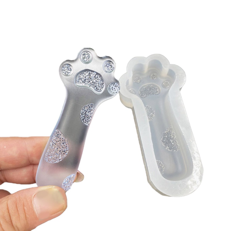 Khuôn Silicone Làm Nến Hình Chân Mèo Độc Đáo