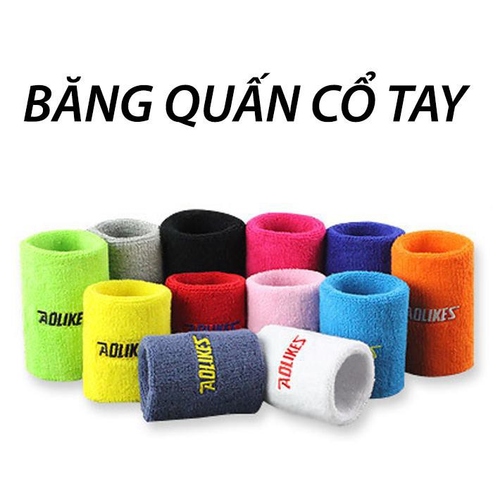 Băng đeo cổ tay thấm mồ hôi trợ lực Aolikes AL0235 8cm (1 đôi) magic