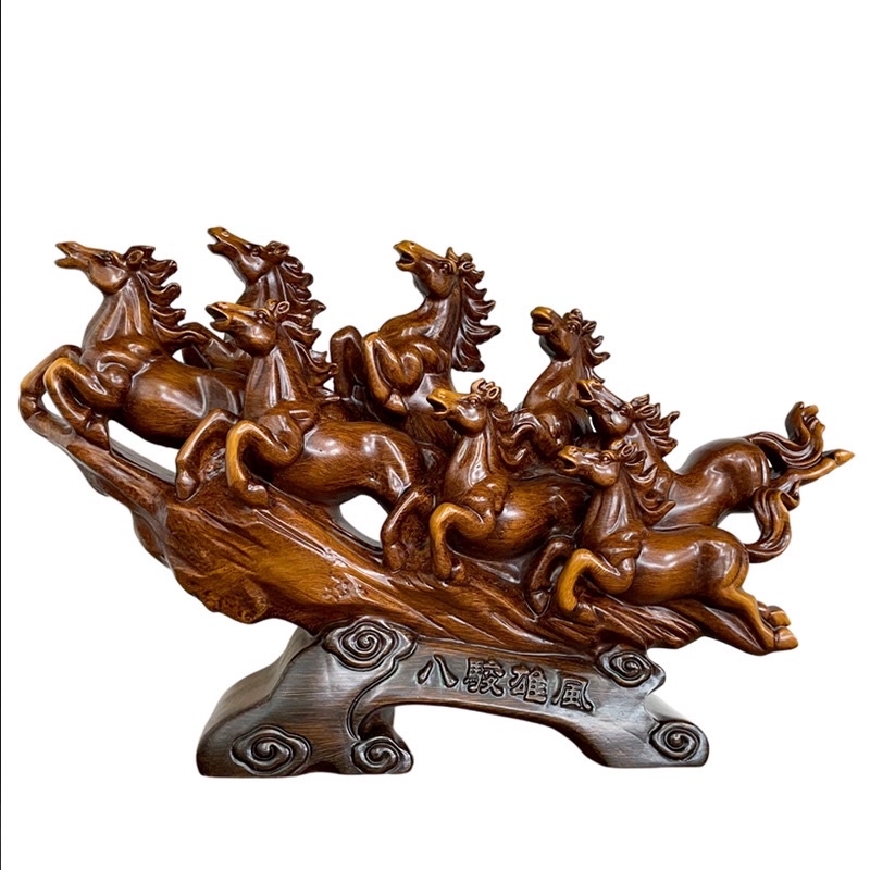 Tượng Bát Mã Truy Phong | Mã Đáo Thành Công | Size 46x14x28 | Quà Tặng Tân Gia Khai Trương | Tượng Phong Thủy