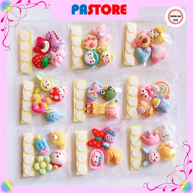 Set 4 Hình Sticker Cute 3D Dán Bình Nước Siêu Yêu, Siêu Dễ Thương
