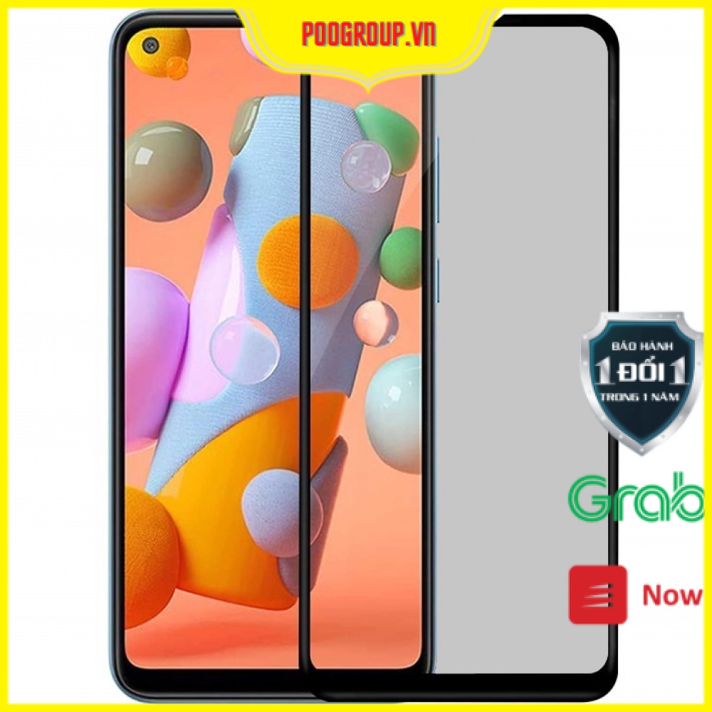 Kính Cường Lực Samsung A11 Nhám Chống Vân Tay , chống bụi, chống nước Poogroup
