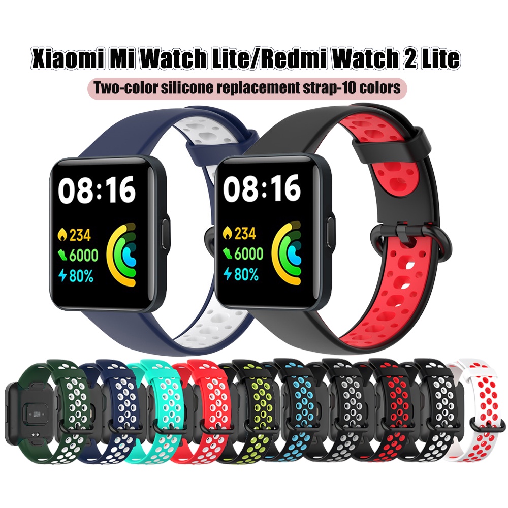 Dây Đeo Thay Thế Chất Liệu Silicon Màu Trơn Cho Xiaomi Redmi Watch 2 Lite