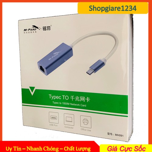 Cáp Chuyển Đổi TYPE-C ra LAN M-Pard MH091 - Hàng Chính Hãng, Full Box