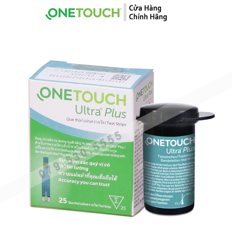 Que Thử Đường Huyết One Touch Ultra Plus Flex Hộp 25 Que