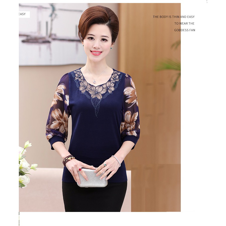 áo len cho mẹ cho bà ( pha voan)