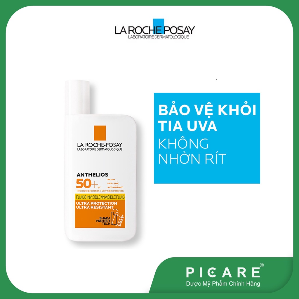 Kem chống nắng không nhờn rít dạng sữa cho da khô La Roche Posay Anthelios XL Shaka Fluid SPF50+ 50ml