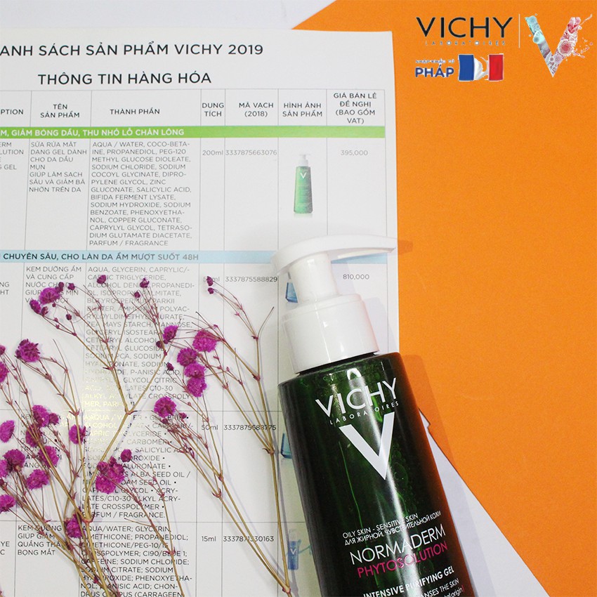 Sữa rửa mặt dành cho da dầu mụn VICHY 200ml