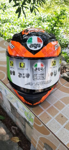 Mũ bảo hiểm AGU RACING (MÀU CAM RẠNG QUANG)