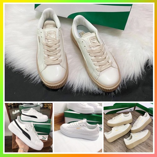 [ PREE SHIP ] Giày thể thao Sneakers Puma nữ,Puma đế nâu, puma trăng da bóng nowship 1h khu vực hà nội