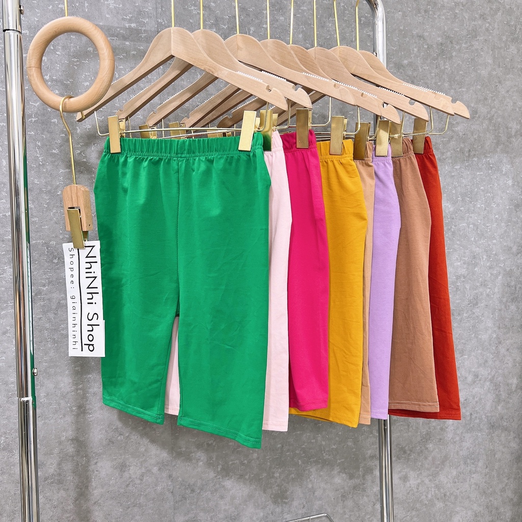 Quần legging siêu co giãn, Quần ngố legging đen cạp cao co giãn mạnh QS0609 - NhiNhi Shop