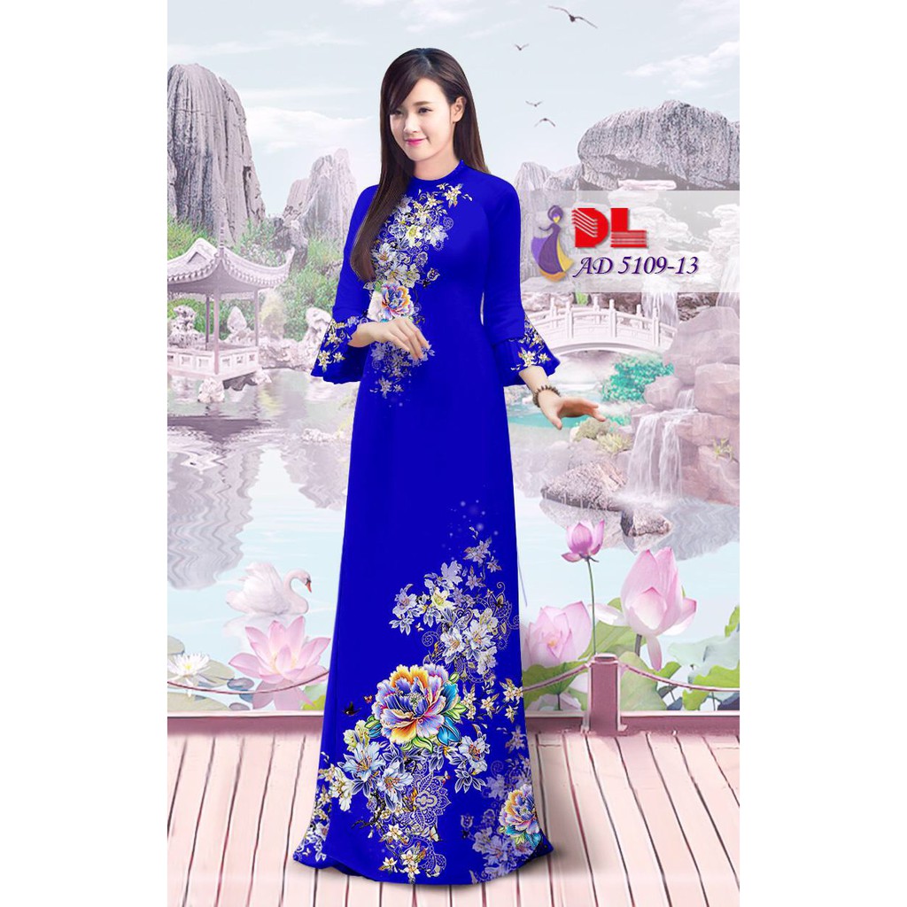 vải áo dài màu xanh