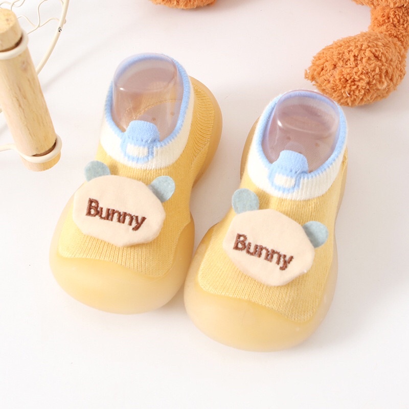 Giày tập đi bún Bunny siêu mềm chống trơn trượt cho bé trai bé gái