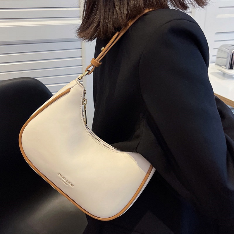 IELGY Túi Đeo Vai Màu Trơn Phong Cách retro Đơn Giản Cho Nữ