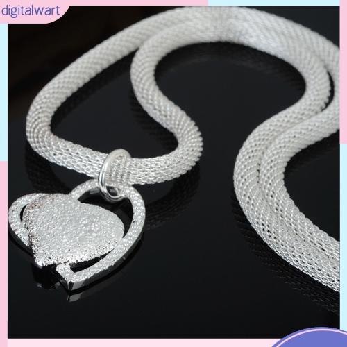 Dây Chuyền 2 Dây Mặt Trái Tim Đính Đá Thời Trang Cho Nữ