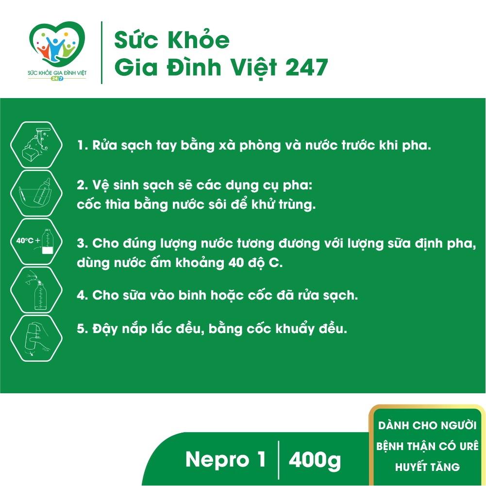 Sữa nepro 1 400G - Dành cho người bệnh thận