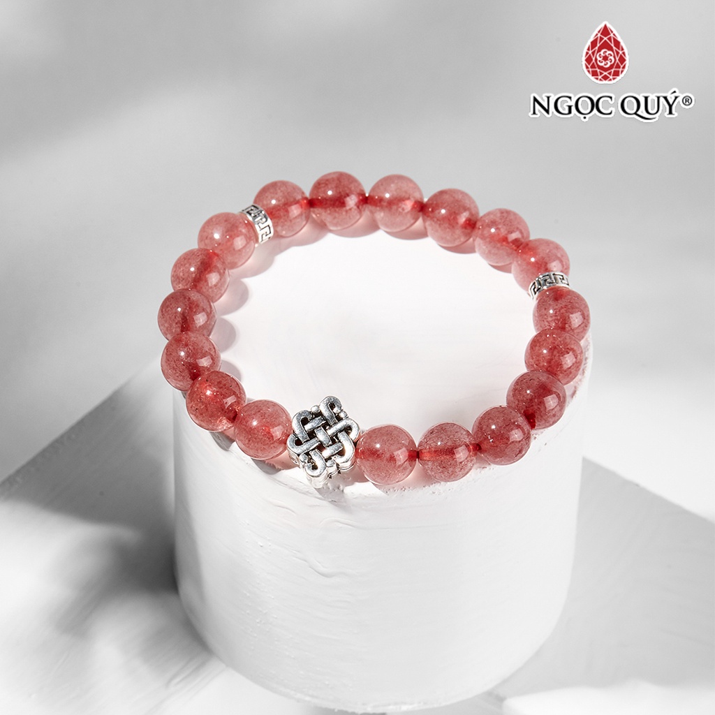 Vòng tay TA dâu phối charm kết đồng tâm - Ngọc Quý