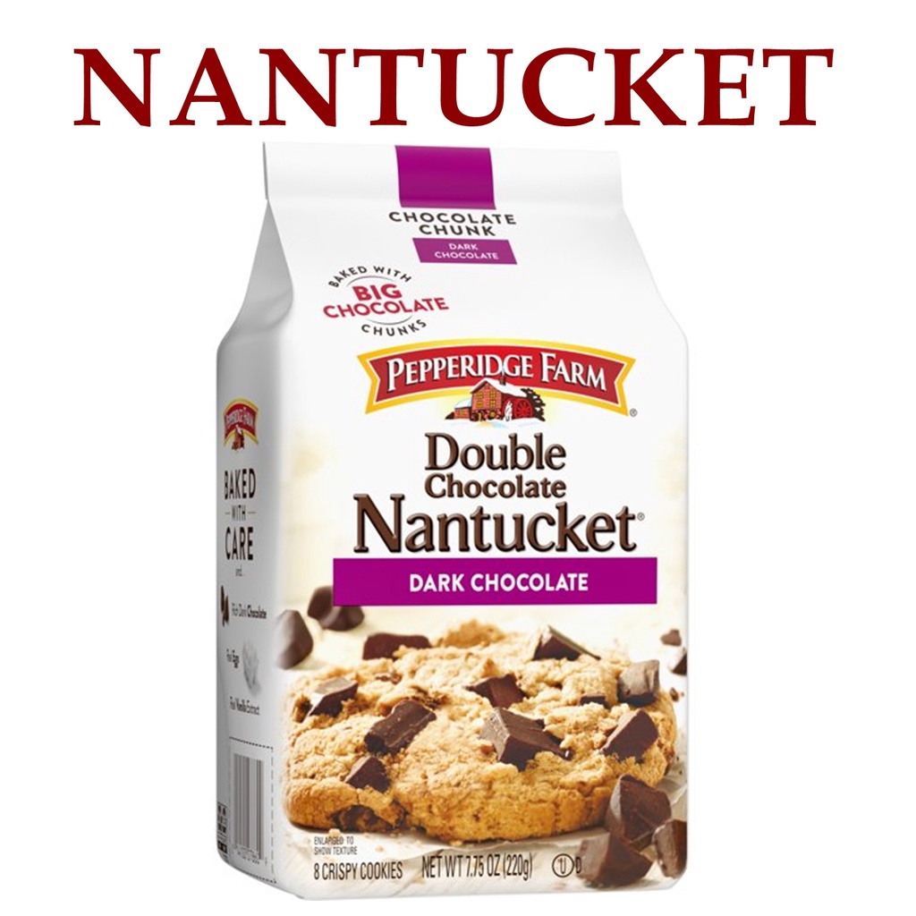 Bánh quy bơ Double Choco Nantucket Socola Gấp Đôi Pepperidge Farm 220g, Sản xuất tại Mỹ kiểu Lu, Ritter