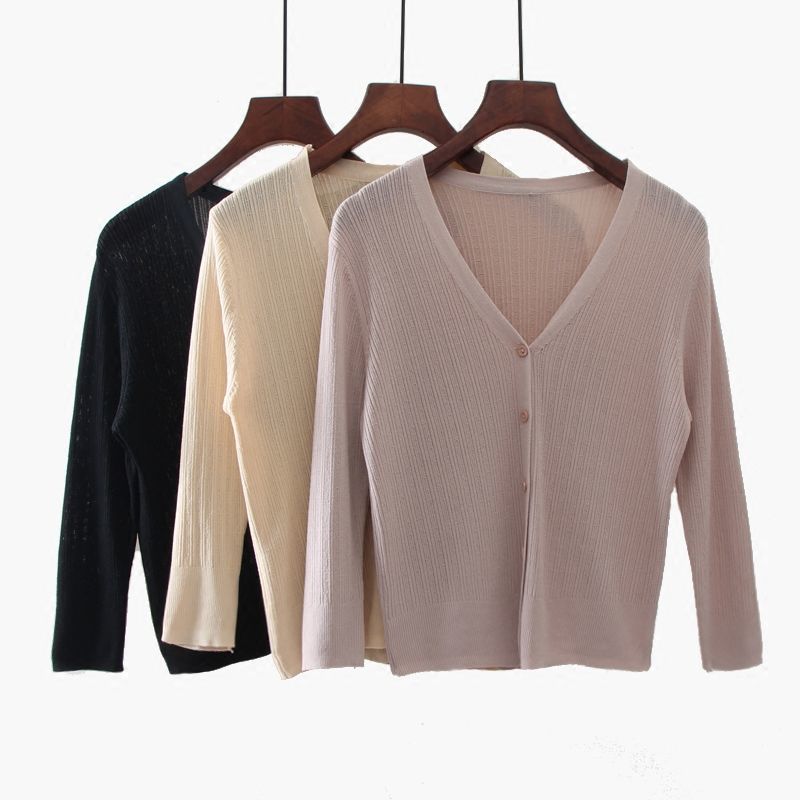 Áo Khoác Cardigan Dệt Kim Phong Cách Hàn Quốc Xinh Xắn Cho Nữ