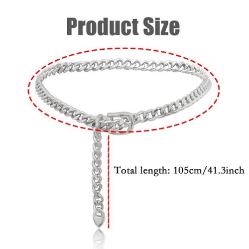 Dây lưng HAIMEIKANG cho quần jean cổ điển đơn giản chuỗi kim loại Hàn Quốc