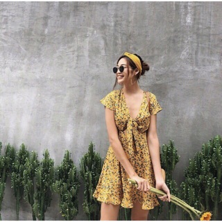 🌼đầm hoa nhí buộc nơ ngực🌼