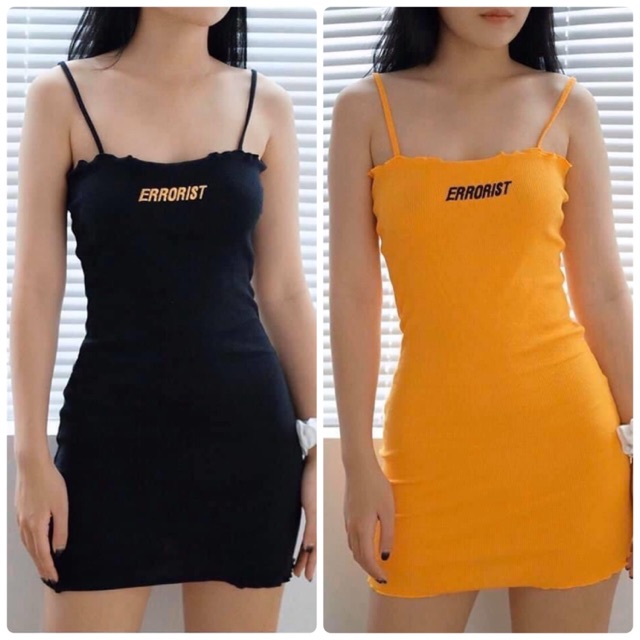 Đầm dây thêu chữ ERORIST