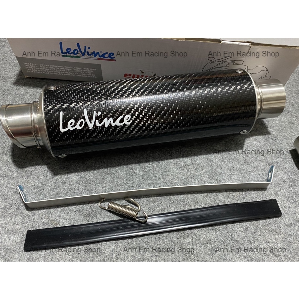 Lon Pô LEO Cacbon Cao Cấp Gắn Mọi dòng xe
