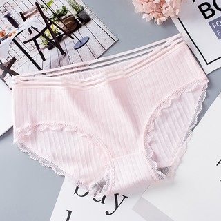 [ Combo 5 ] Quần Lót Cotton Nữ Viền Ren Cạp Sọc Kháng Khuẩn Thun Lạnh Dễ Thương Sexy Gợi Cảm QL05 - mijusa