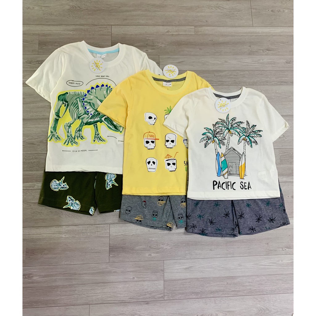 Bộ bé trai ZR chất cotton họa tiết