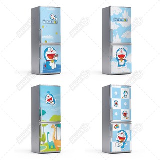 Decal dán trang trí tủ lạnh Doreamon, miếng dán tủ lạnh chất liệu decal cao cấp chống thấm siêu bền chống được nước
