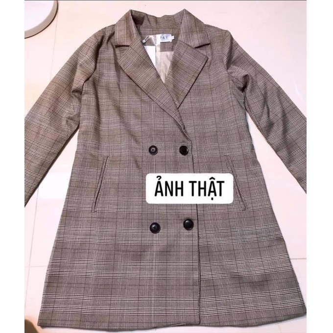 ［ＨÀＮＧ ＭỚＩ ＶỀ］🍃🍂🍁Áo Khoác Blazer Phong Cách Hàn Quốc💞💓💘Áo Vest Nữ 2 Lớp Kẻ Caro Siêu Xinh❤️💛💚 | BigBuy360 - bigbuy360.vn