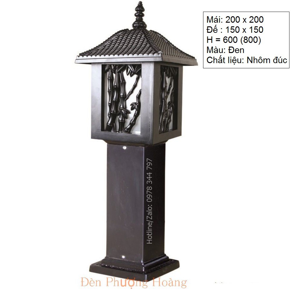 Đèn trụ sân vườn công viên trang trí tiểu cảnh cực đẹp mã PH6204A