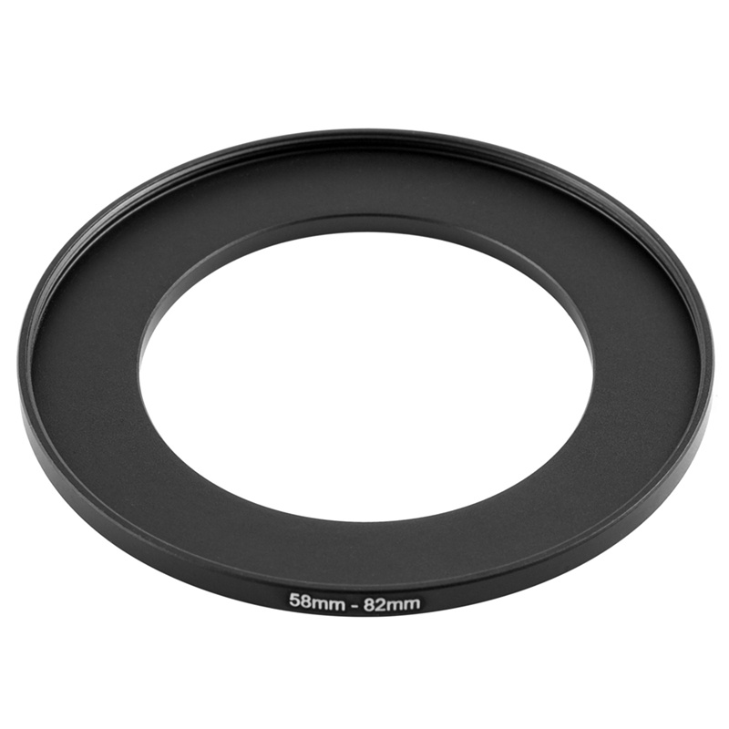 2Pcs Camera Parts Lens Filter Step Up Ring Adapter Black - 72Mm To 82Mm & 58Mm To 82Mm