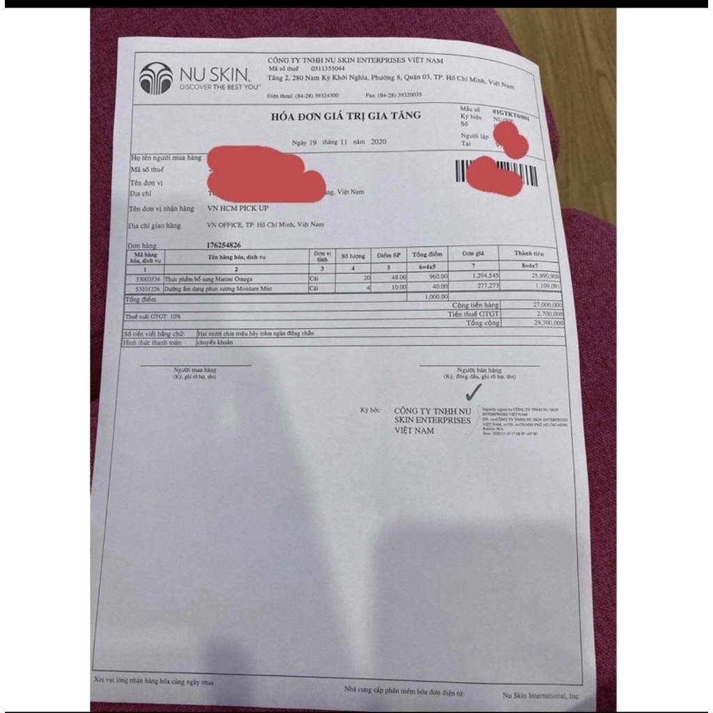 Marine Omega của Nuskin loại 120v mẫu mới