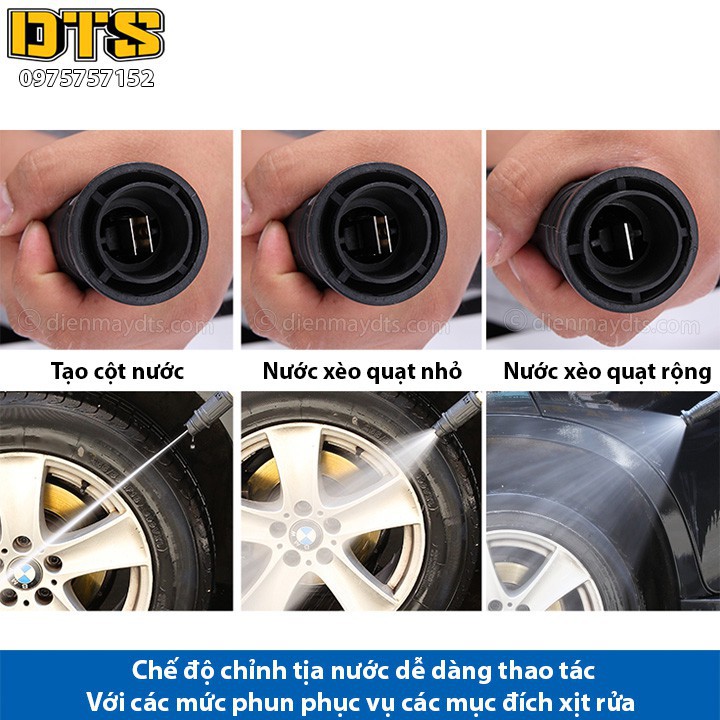 Súng xịt - súng rửa xe áp lực cao DTS2 mini Ren ngoài 22mm, cho máy rửa xe, máy xịt rửa áp lực cao
