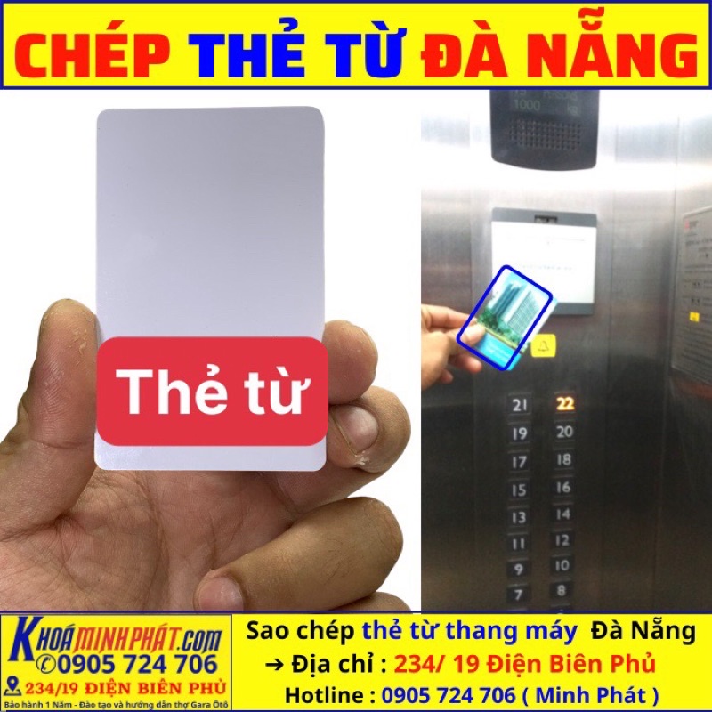 Sao chép thẻ tư thang máy đà nẵng copy thẻ Khách Sạn ID125Khz