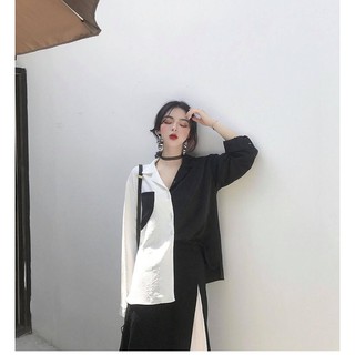 Áo sơmi phối màu túi