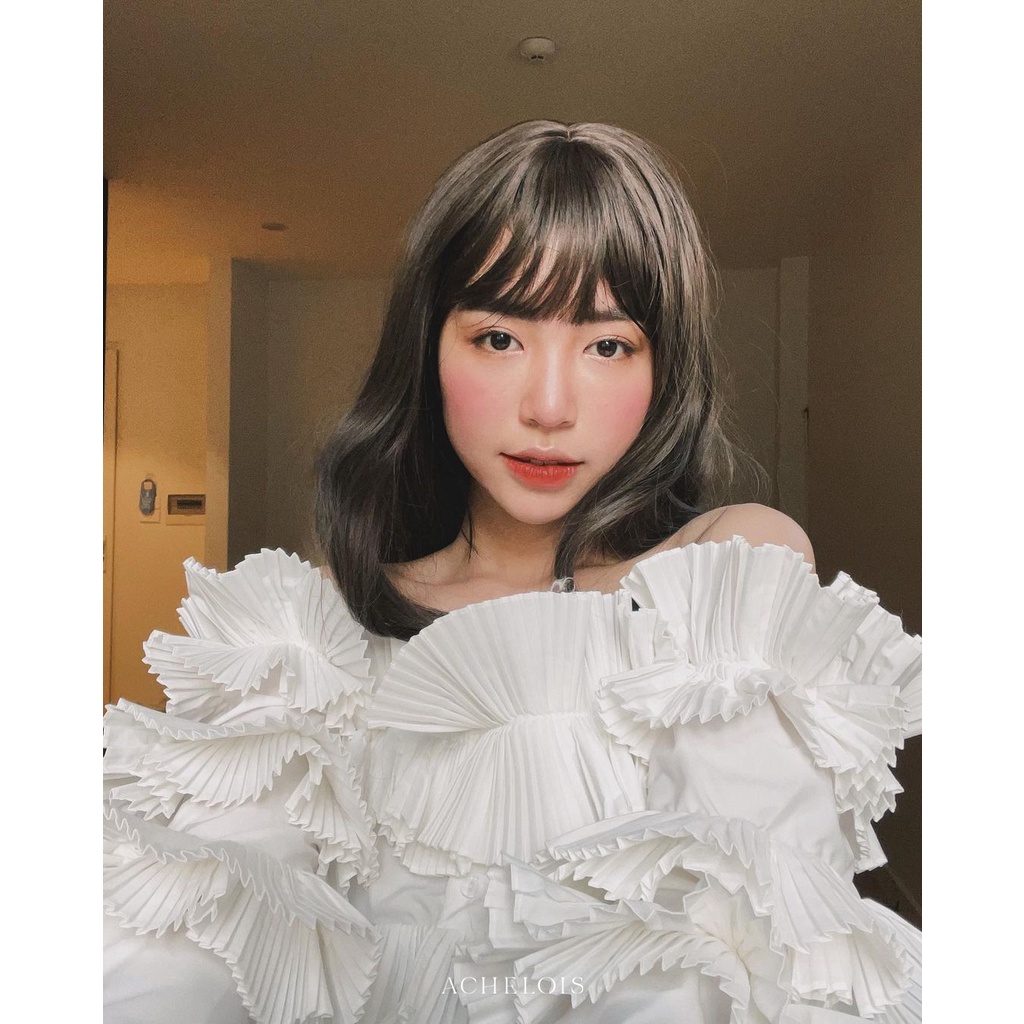 Achelois - Áo trễ vai dập li Devolle Pleated Off-Shoulder Top