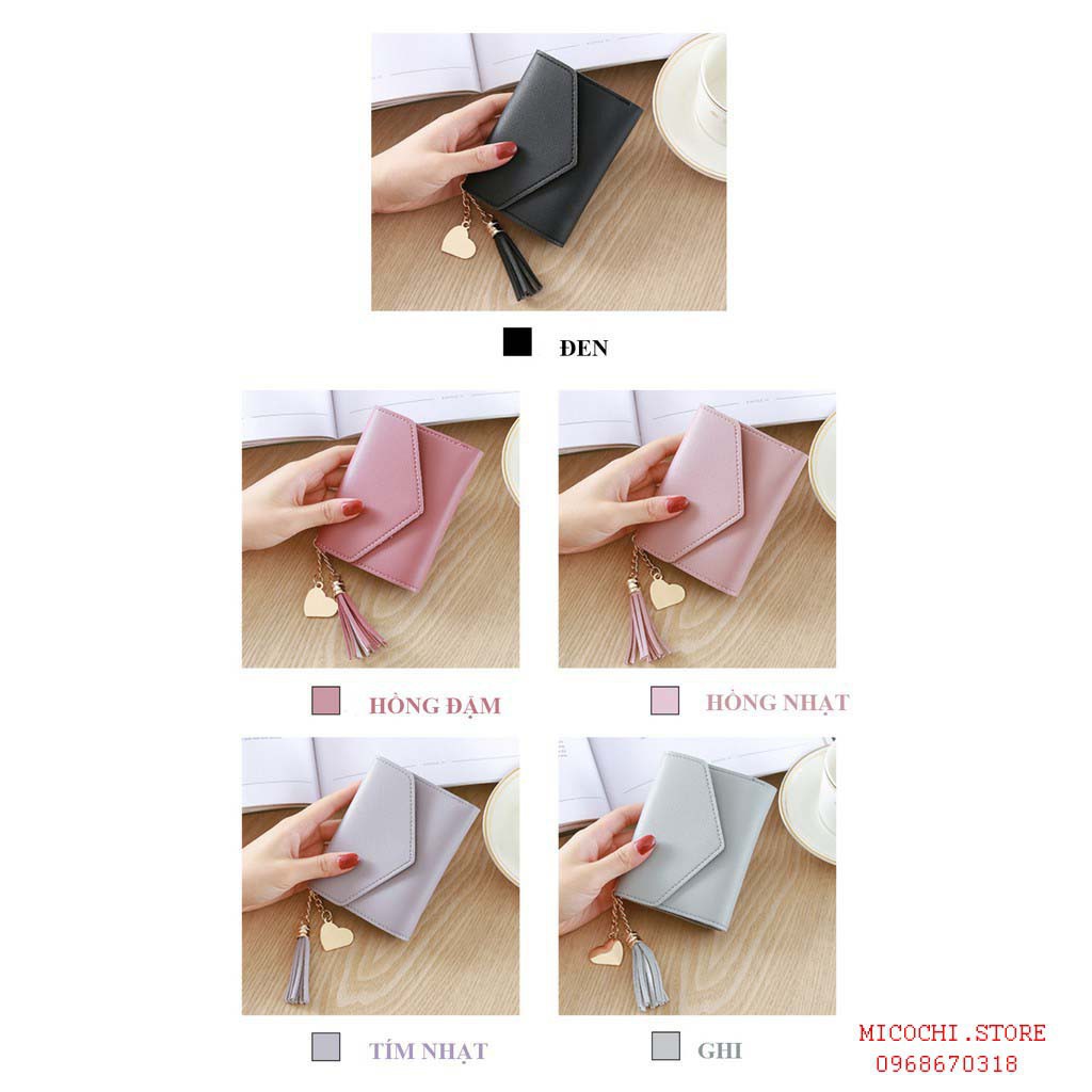 Ví Nữ Mini Cầm Tay ❤️FREESHIP❤️ Đẹp tua rua trái tim nhiều ngăn tiện lợi hàng loại 1 xuất khẩu có video và ảnh thật | BigBuy360 - bigbuy360.vn