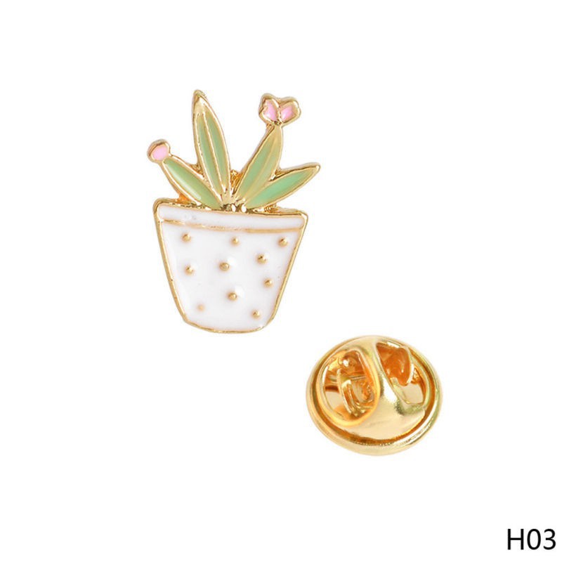 flowersqueen Trâm cài cổ áo hoạt hình mùa hè bằng nhựa acrylic tráng men