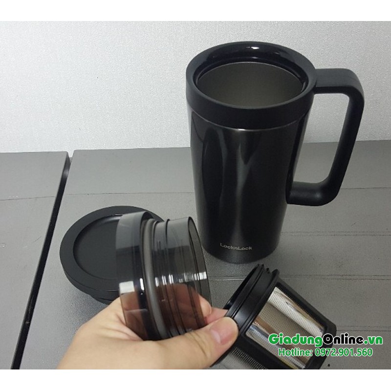 Ly Giữ Nhiệt Có Lọc inox Pha Cà Phê, Trà Lock&amp;Lock Coffee Filter Mug LHC4197 580ml