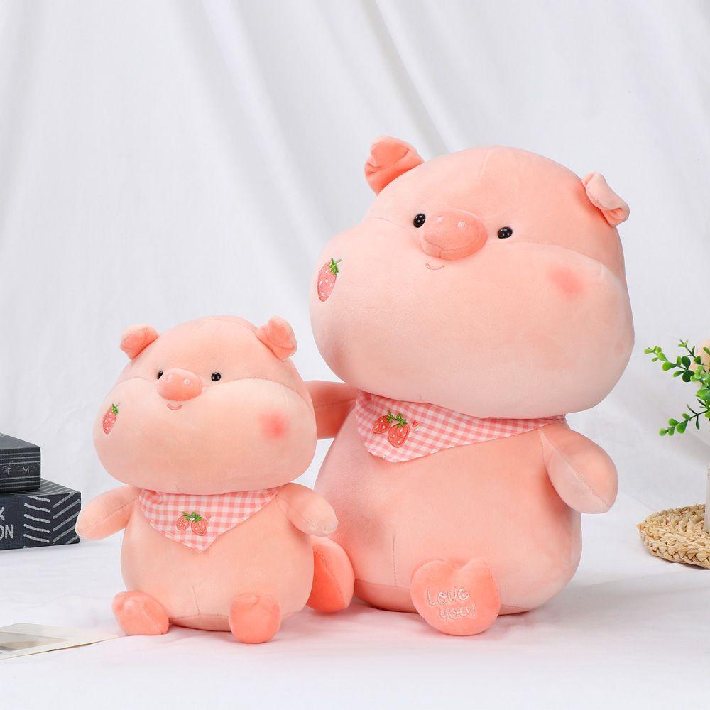 Thú Nhồi Bông Hình Chú Heo Màu Cầu Vồng Mềm Mại Đáng Yêu