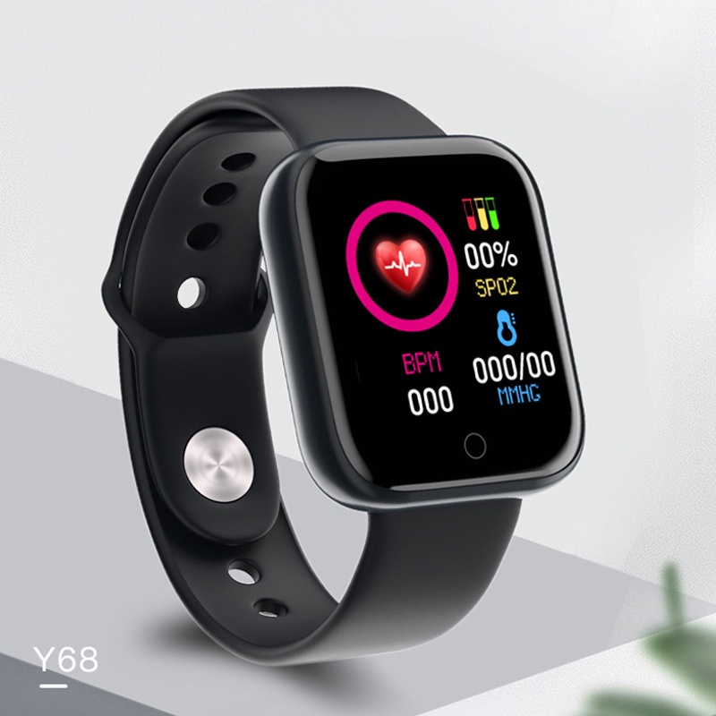 Y68 thể thao bluetooth theo dõi nhịp tim điện tử giấc ngủ vòng đeo tay thông minh màn hình lớn